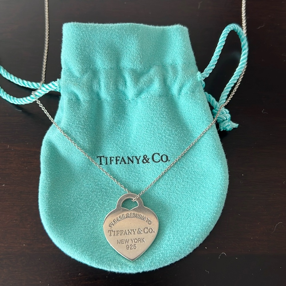 Tiffany & Co.  Heart necklace and chain